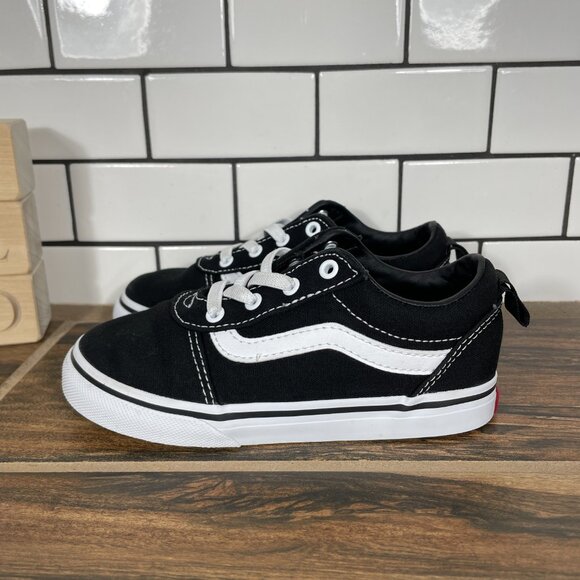 Vans Other - Vans Old Skool Elastic Toddler Boys Size 10 Shoes Black Canvas Slip On Sneaker